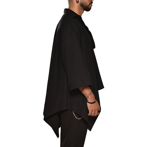 Oversized bat black shirt