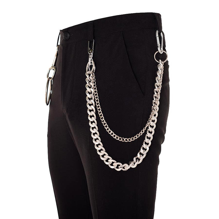 Accessories double chain and hoop pants