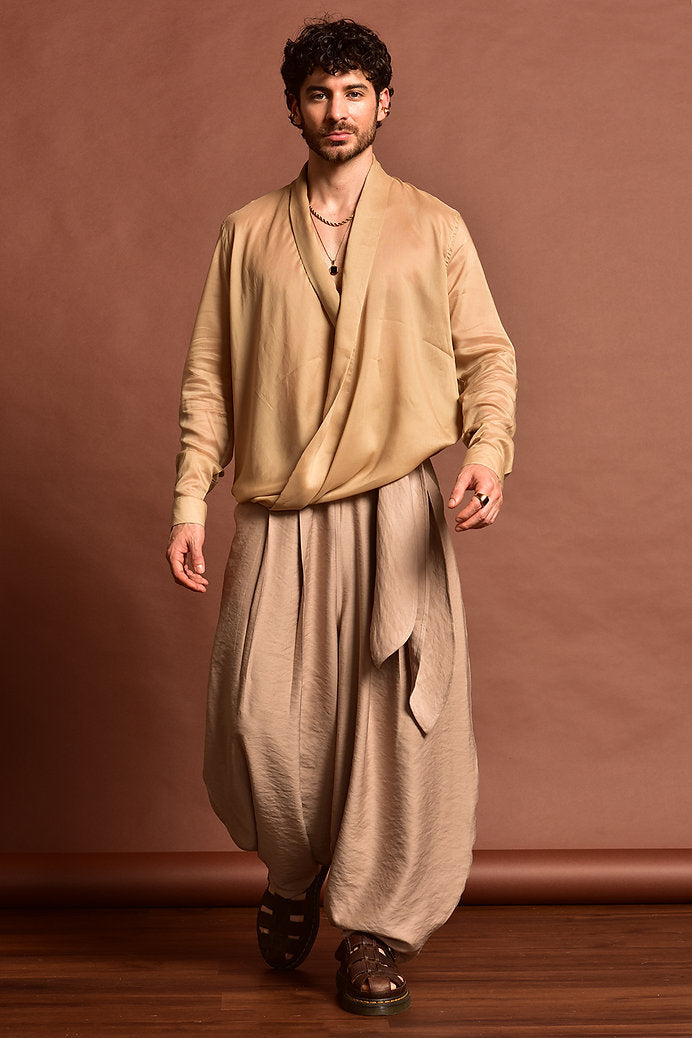 Beige desert lux pants