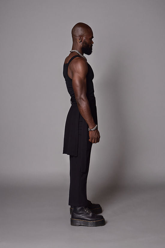 Black Tank top rib