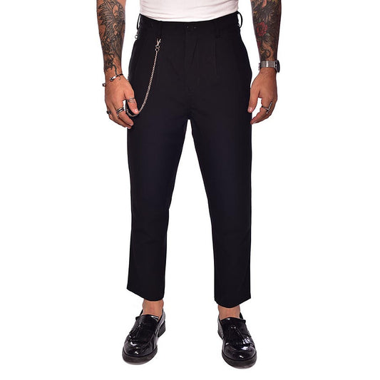 Baggy pants with black presses