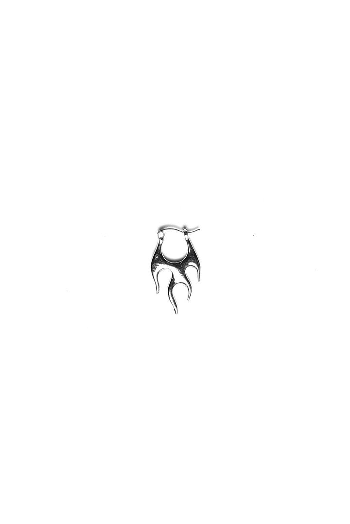 Silver fire earring