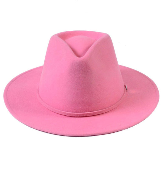 Pink fedora western hat