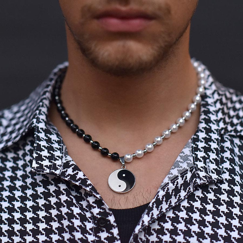 Ying yang pearl necklace 50cm