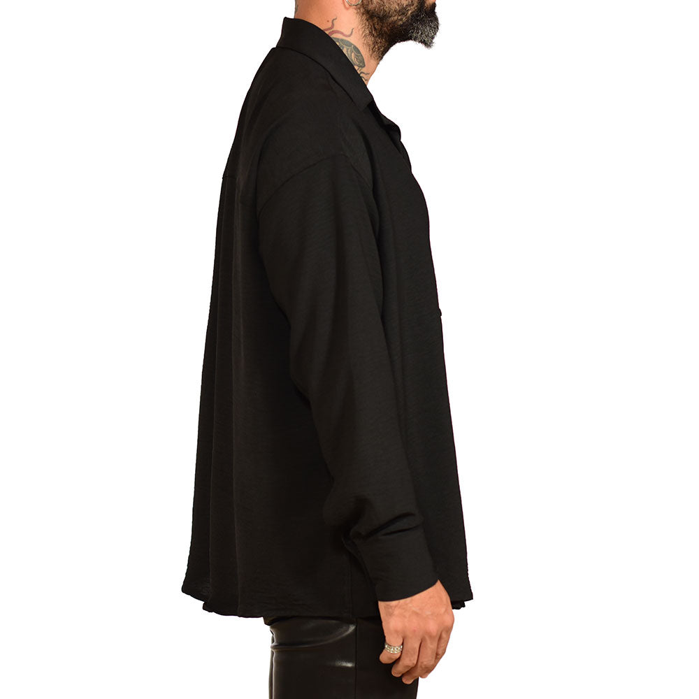 Black long sleeve oversized shirt