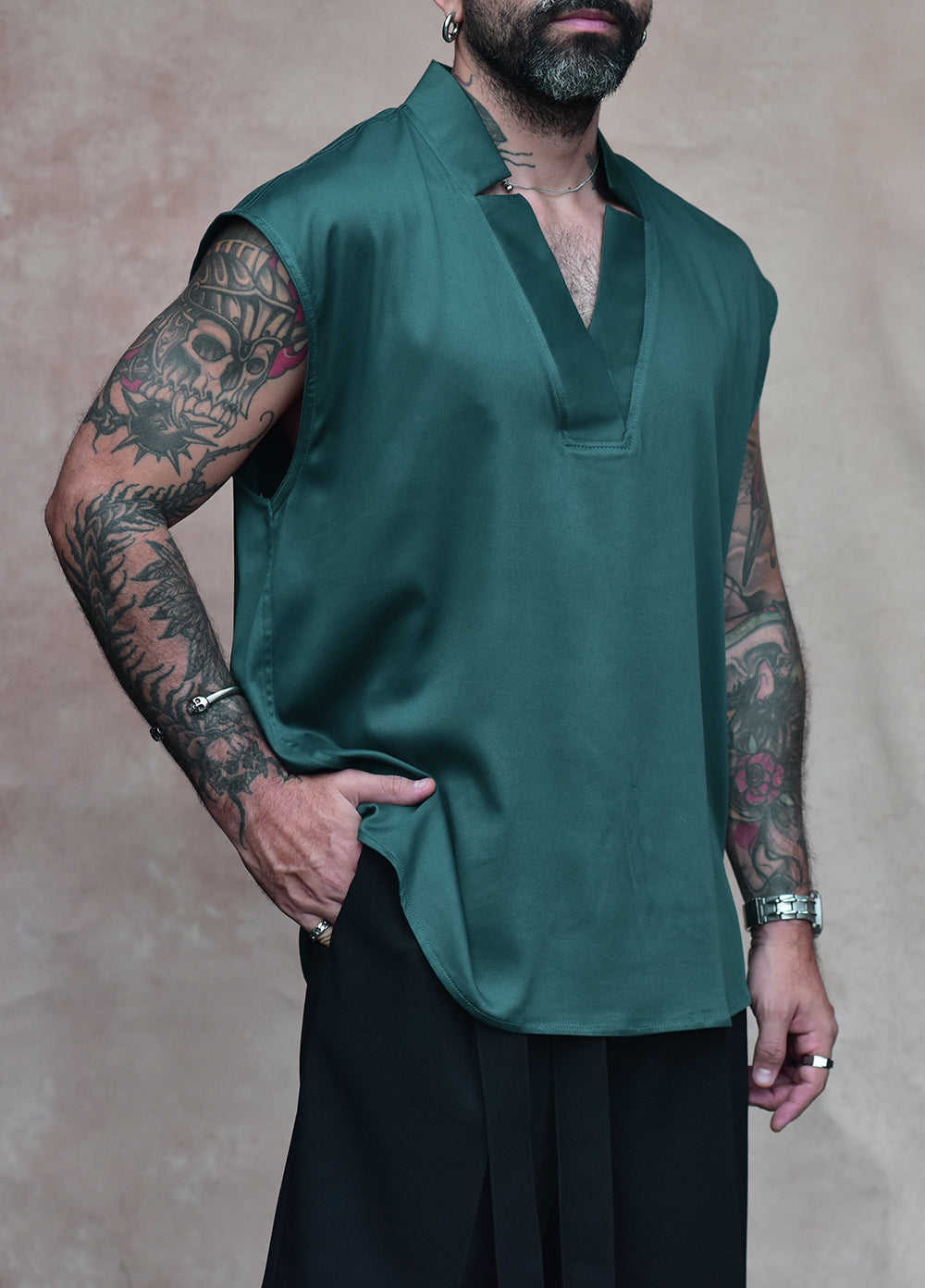 Emerald oversized verrushka shirt