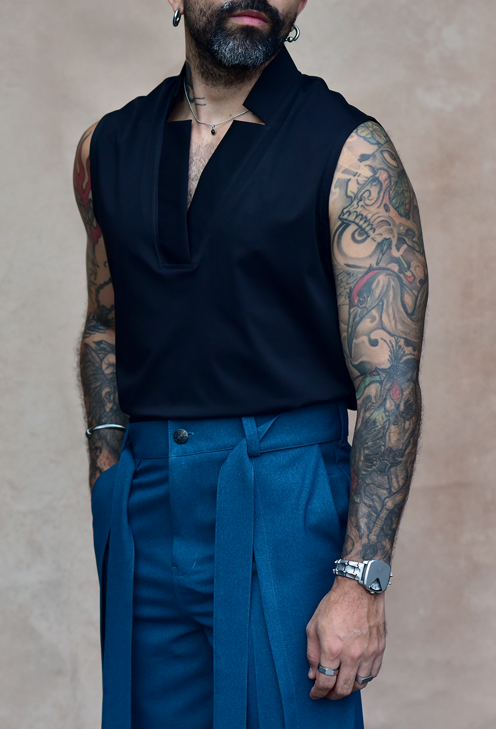 Verushka regular fit black shirt