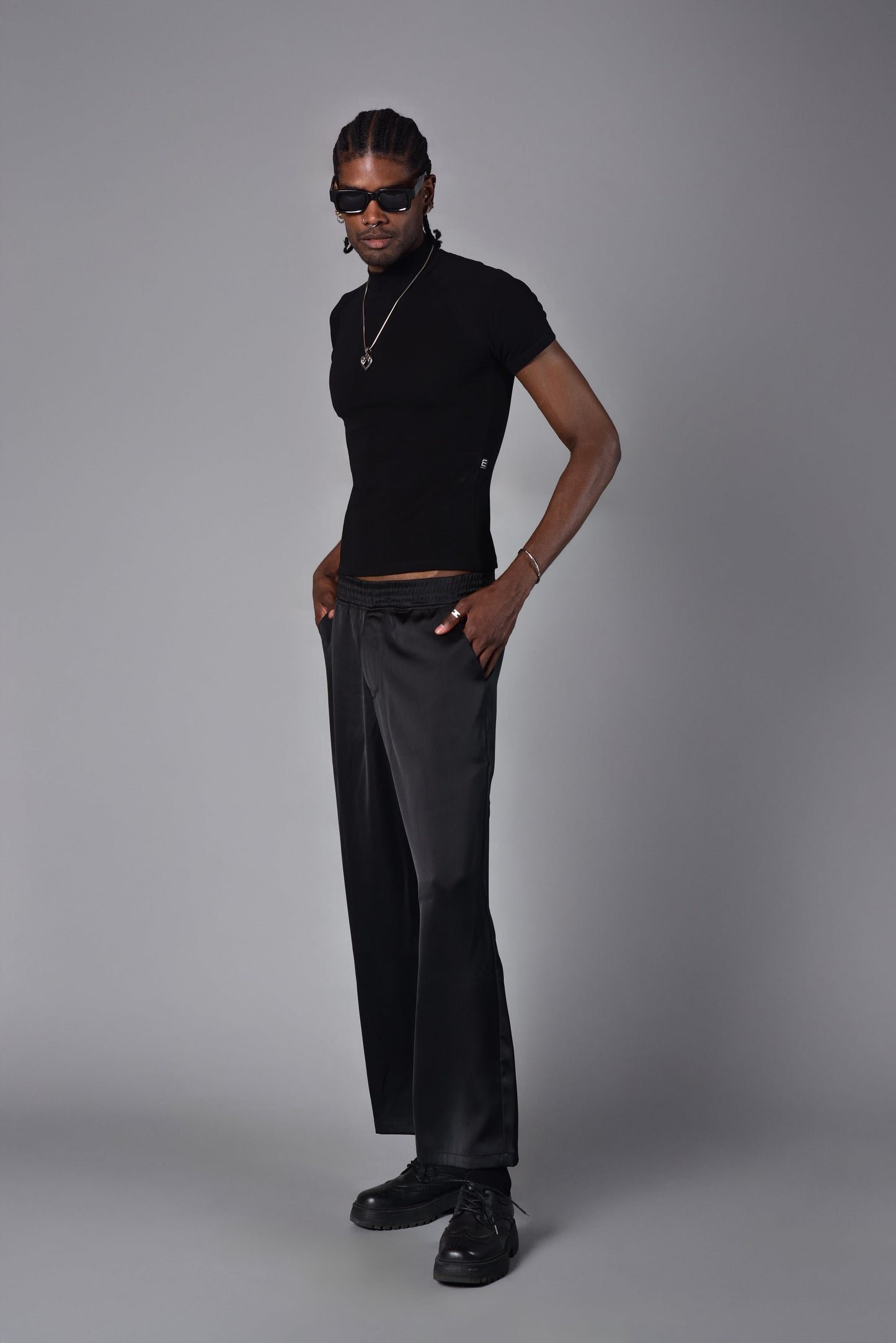 Super slim black perkins t-shirt