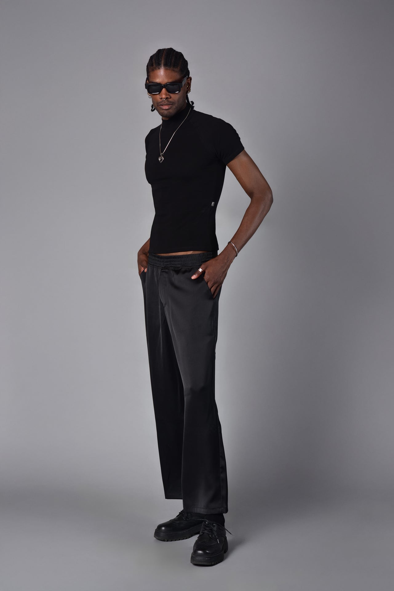 Super slim black perkins t-shirt