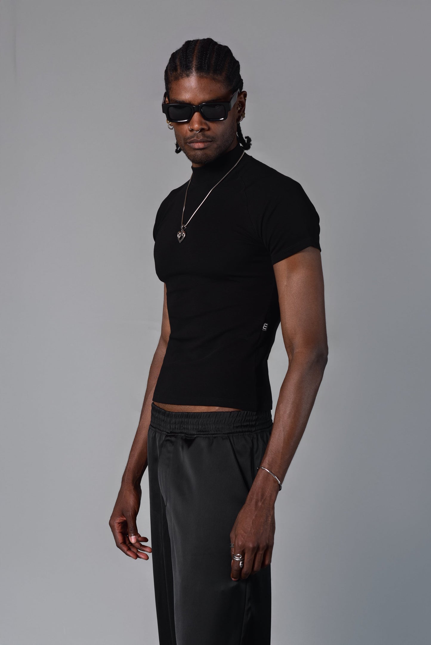 Super slim black perkins t-shirt
