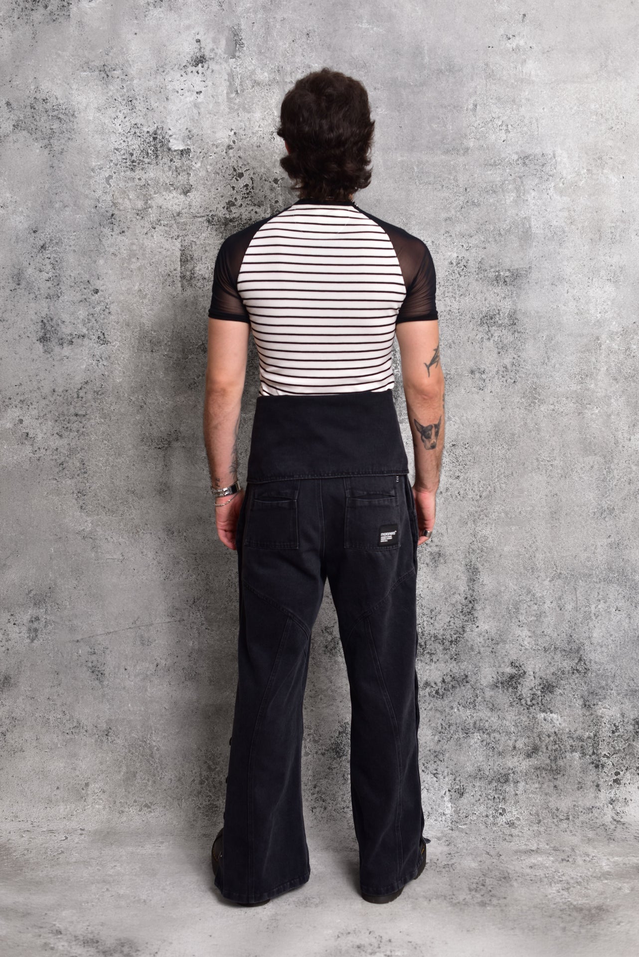 Striped Mesh Slim Fit T-shirt
