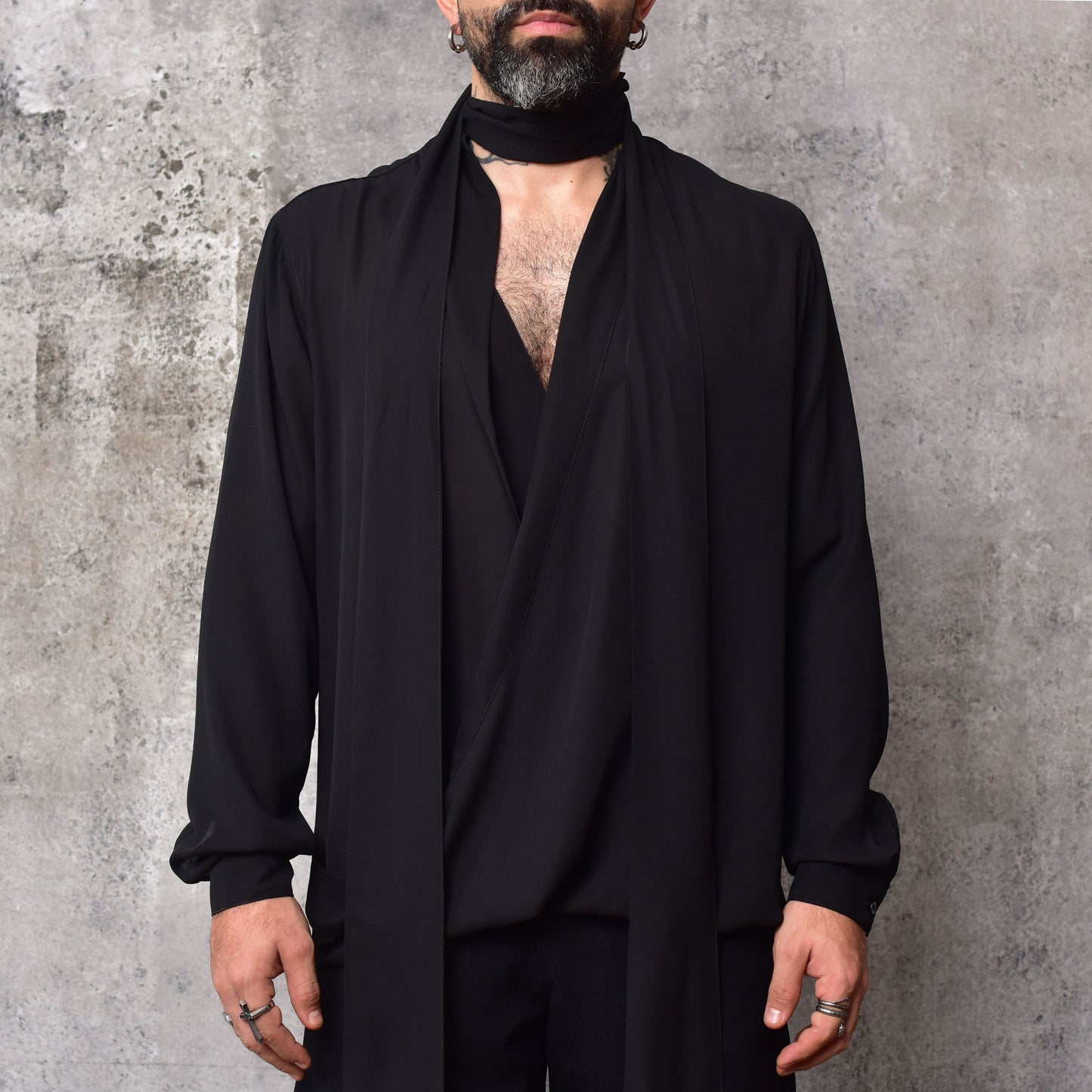 Quantum Long Sleeve Black Shirt