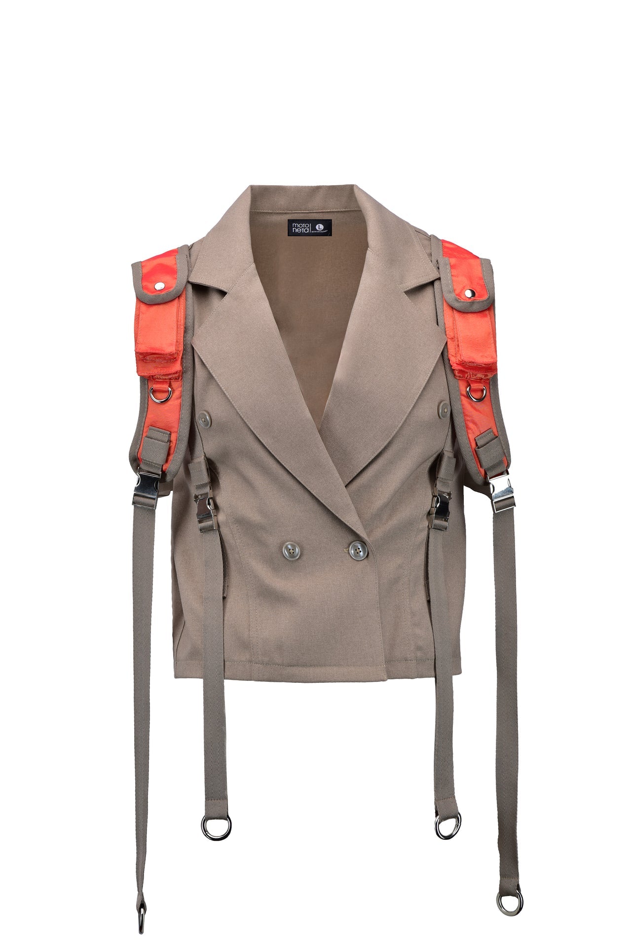 Beige Old Money Techwear Vest