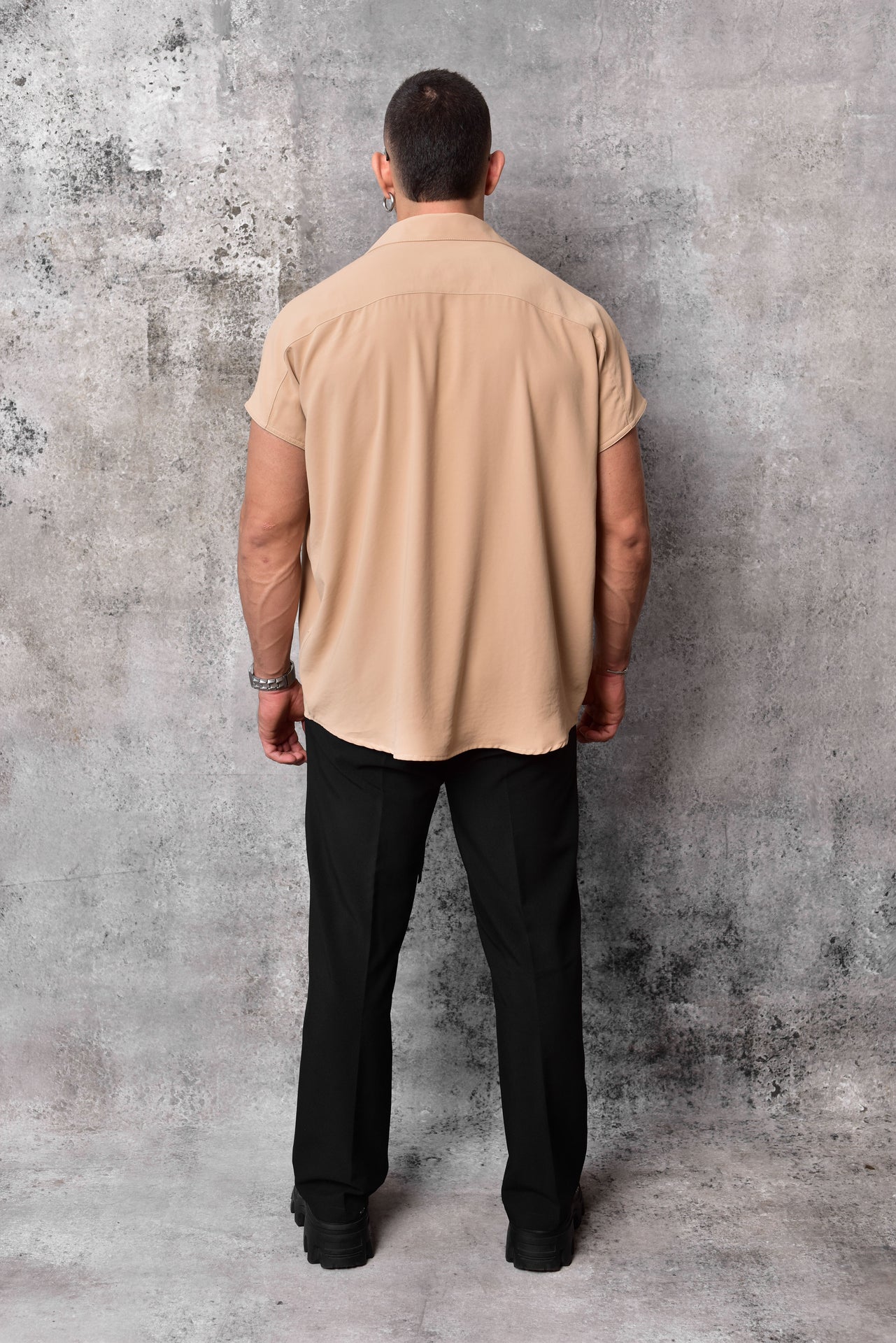 Oversized Batwing beige Blouse