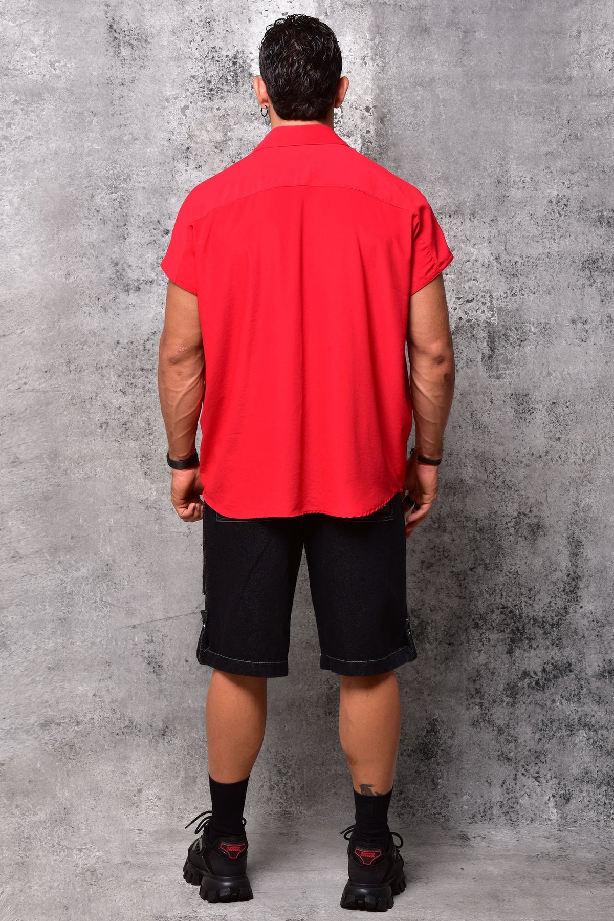 Oversized Batwing Red Blouse