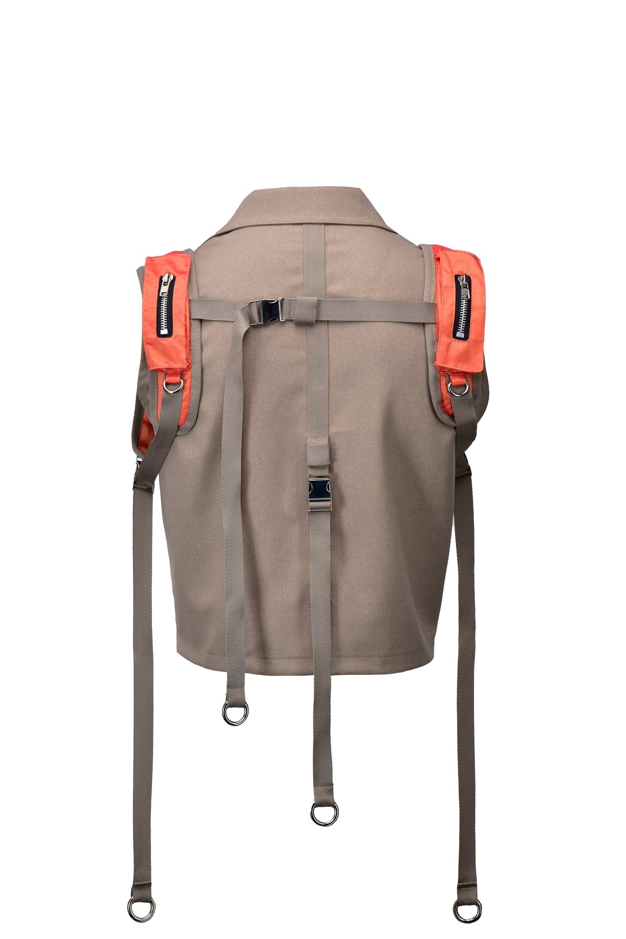 Beige Old Money Techwear Vest