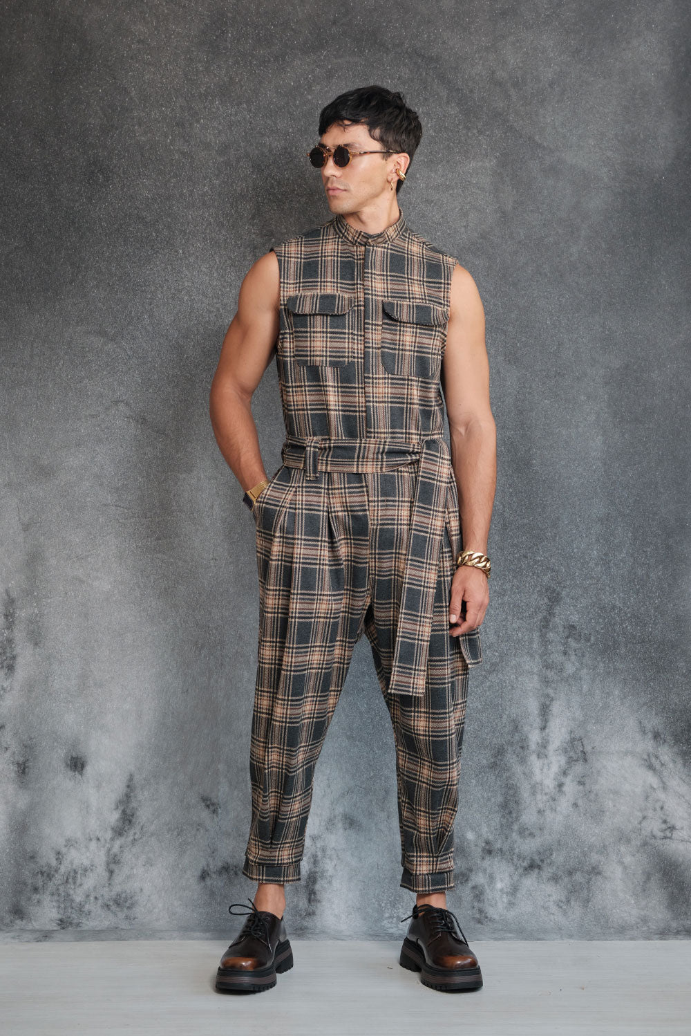 Samurai tartan overall