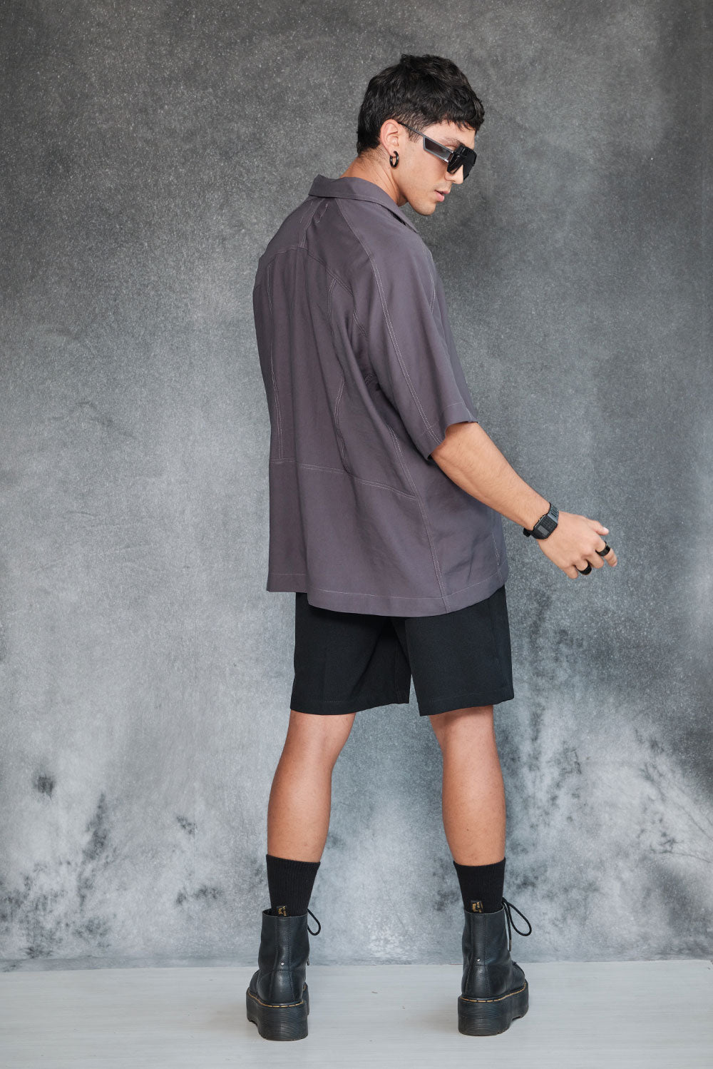 Boxy fit shirt grey