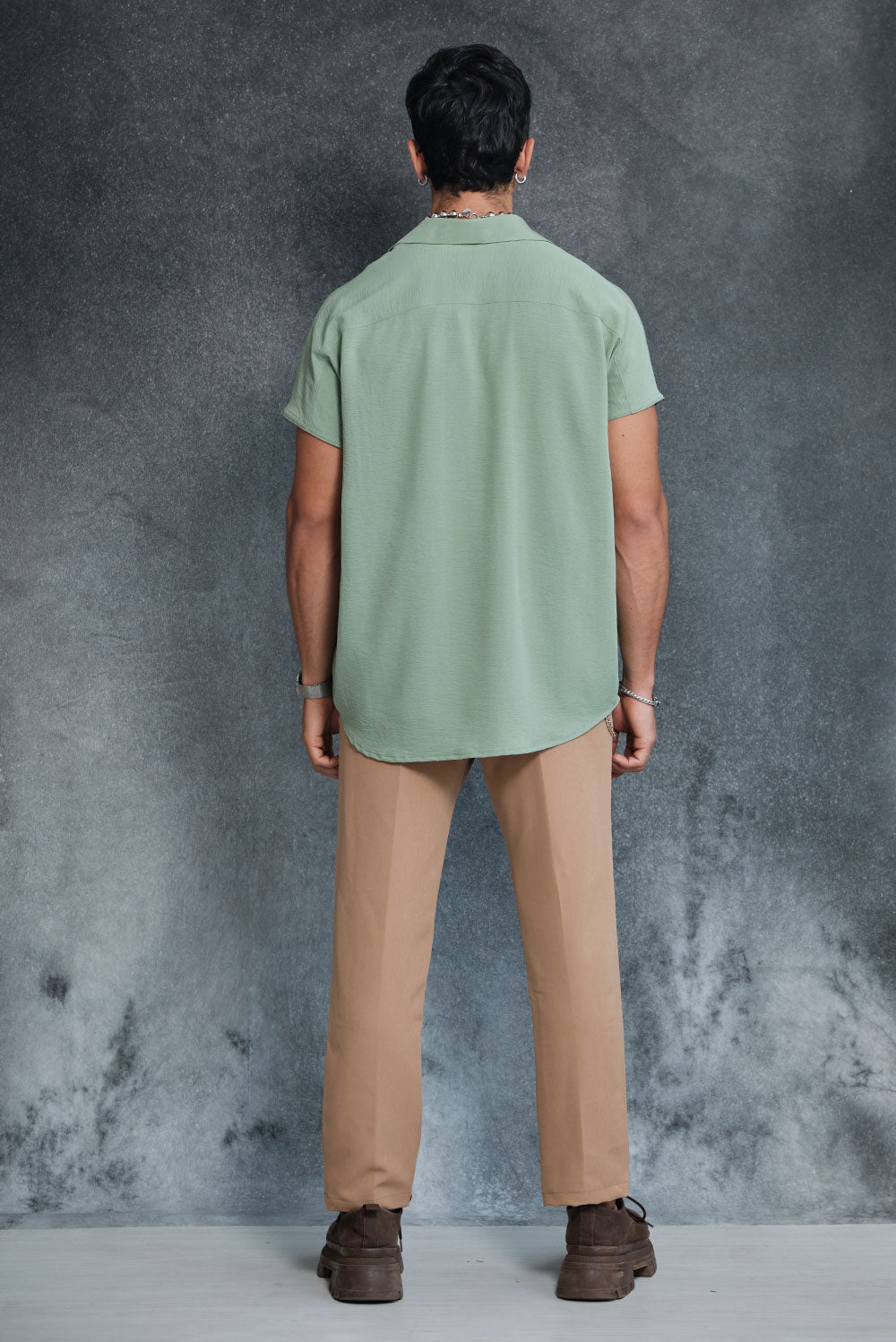 oversized pistachio blouse