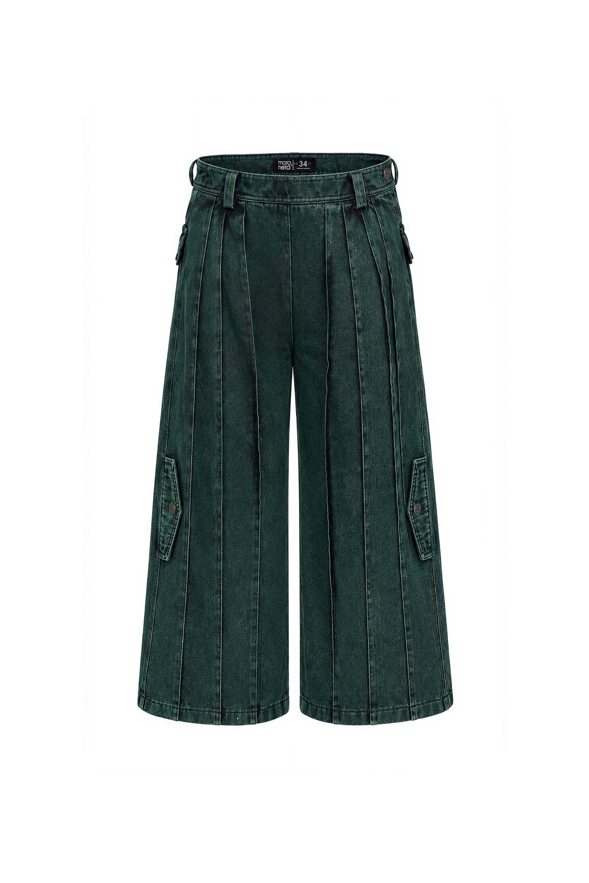 pantalon denim kyoto reverse green, vista delantera