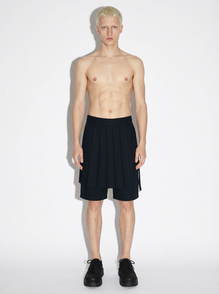 Kamon Pleated Shorts