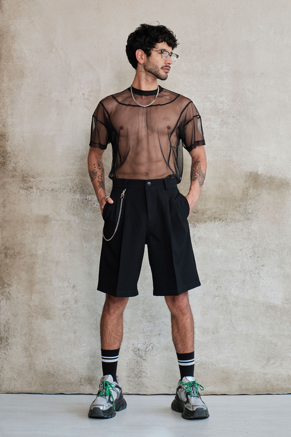 Tailored jort black