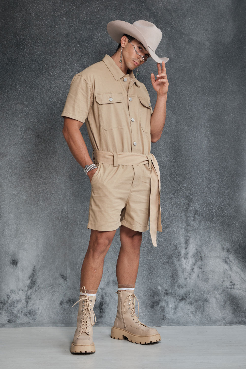 Short Safari Jumpsuit