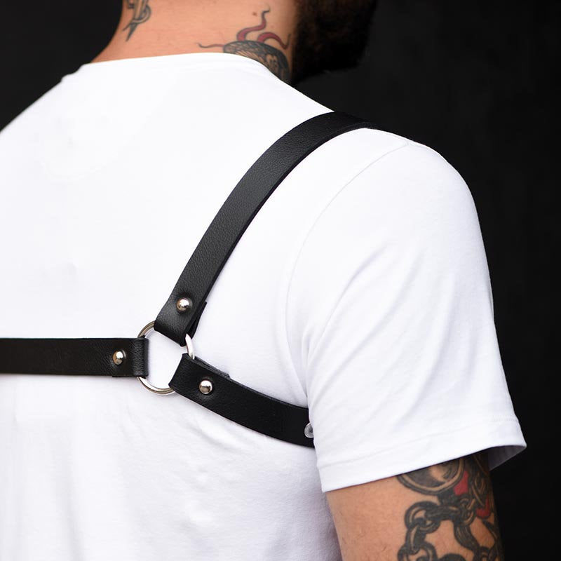 Harness black short chest