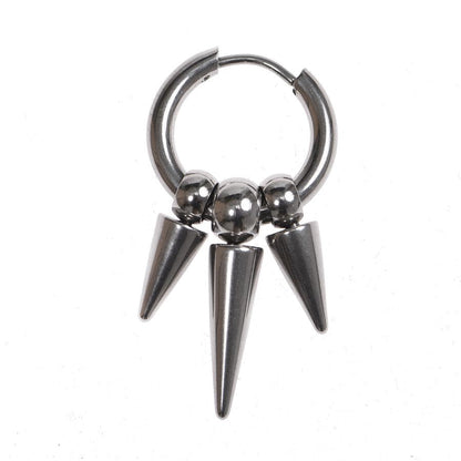 Punk silver earring