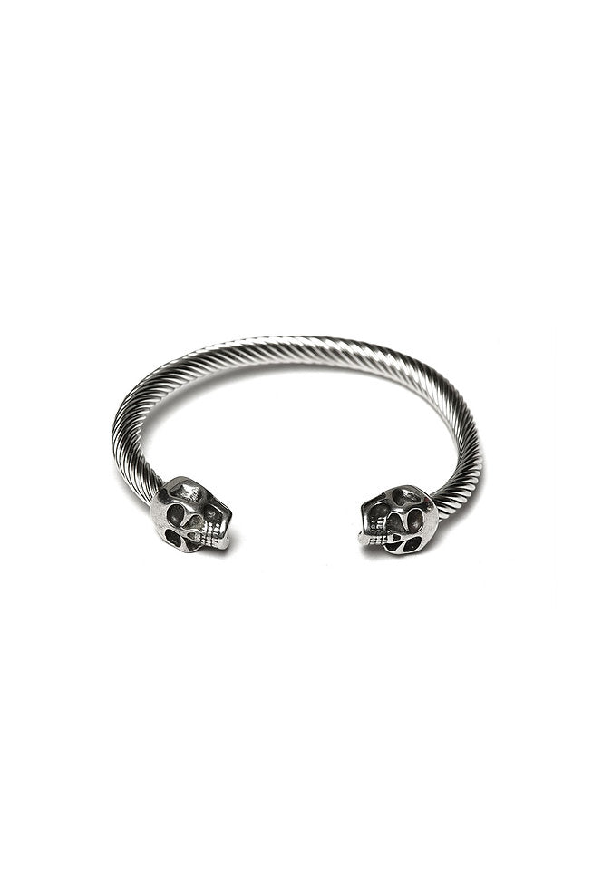 Skull bangle silver