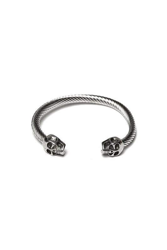 Skull bangle silver
