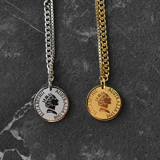Currency necklace 56cm