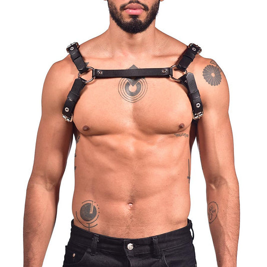 Harness black short chest