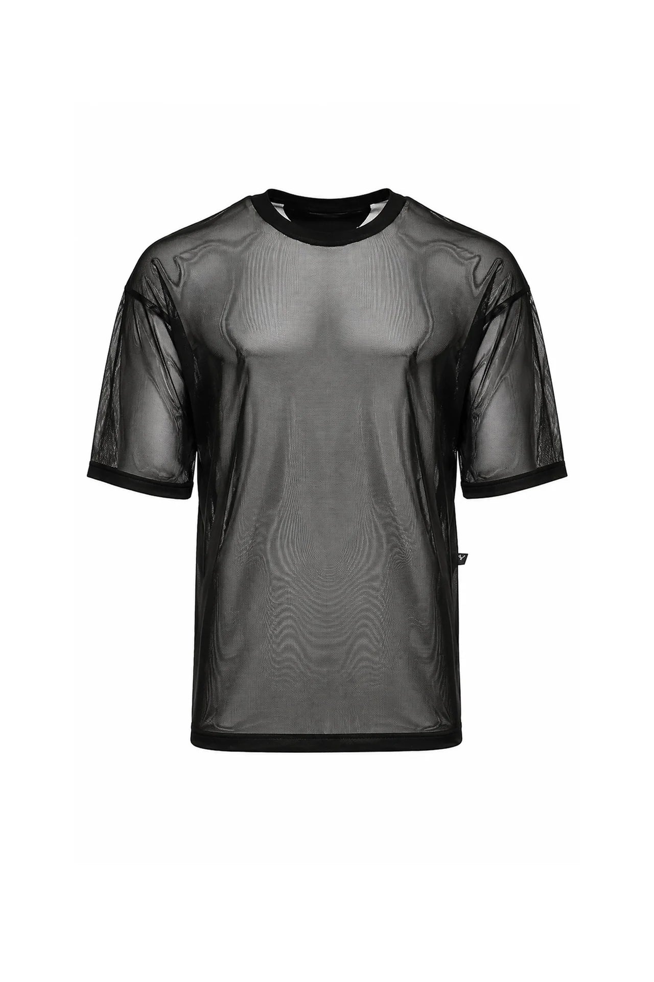 Black transparent oversized boxy fit t-shirt