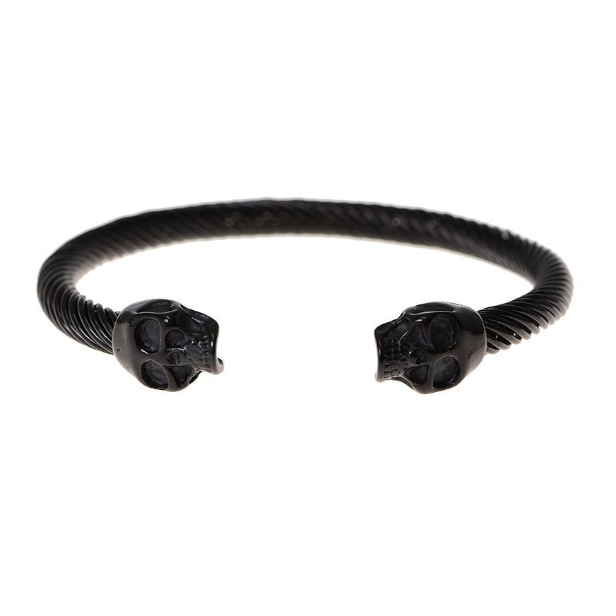 Skull bracelet in black