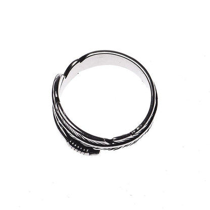 Twisted feather ring