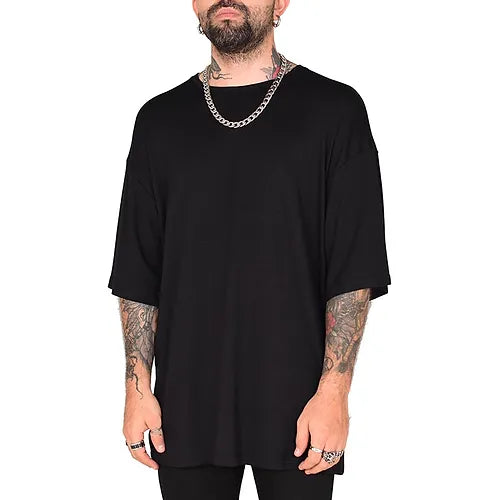 Black oversized boxy fit t-shirt