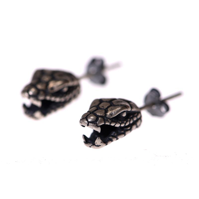 Snake head earring in S925 silver