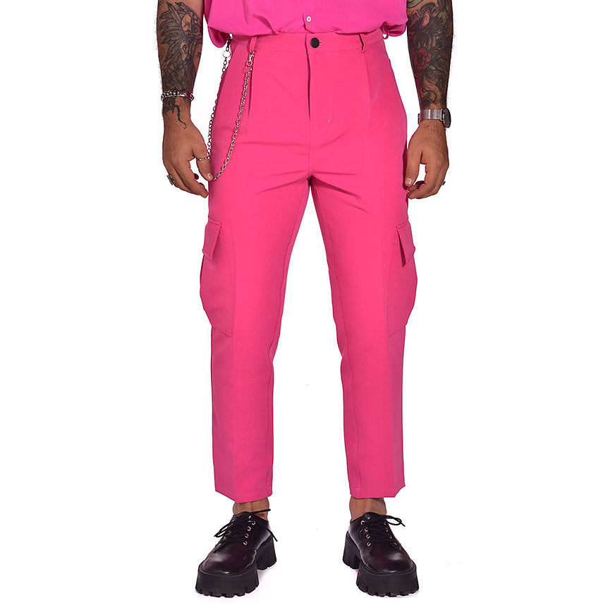 Pink baggy cargo pants