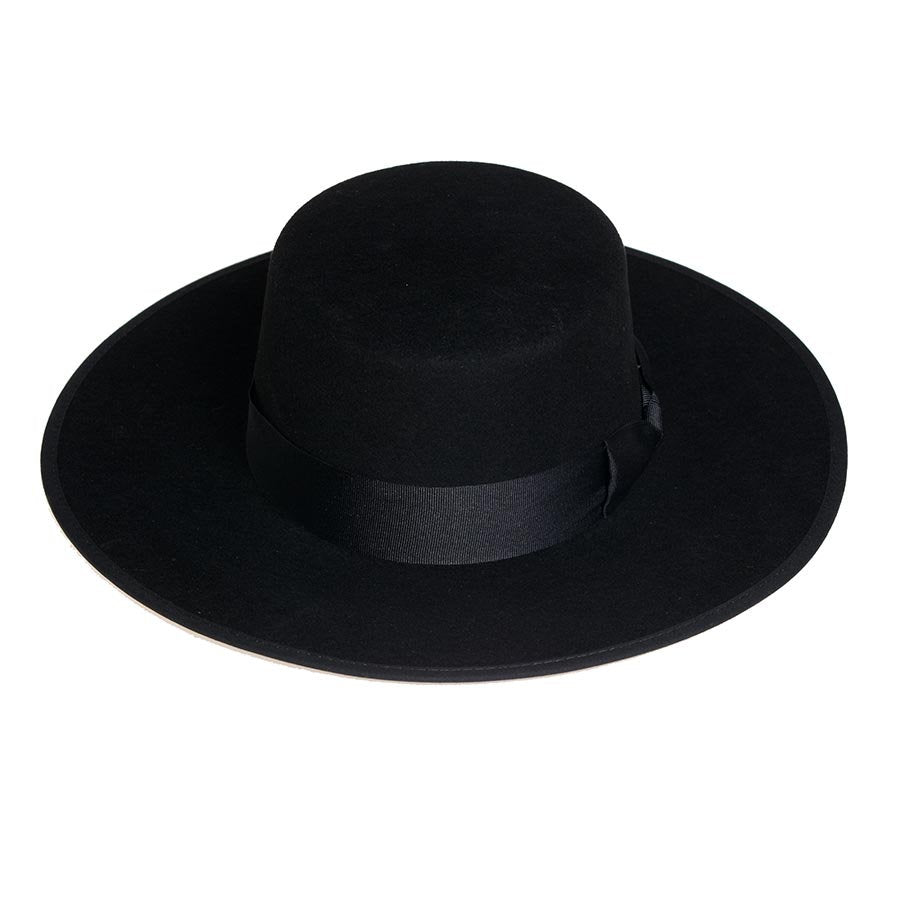 Sombrero cordobes negro extralargo copa alta