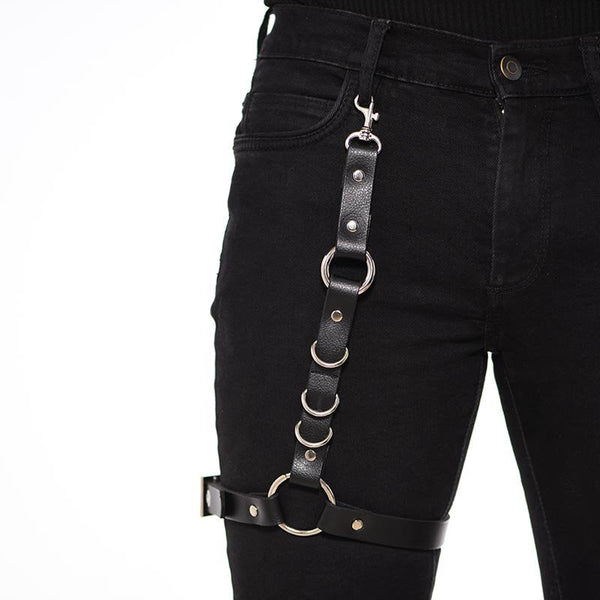 レッグウェア ARMOR LEG HARNESS (BLACK) Architectural Obsidian Nomad Leg Harness | Motoneta – Motoneta