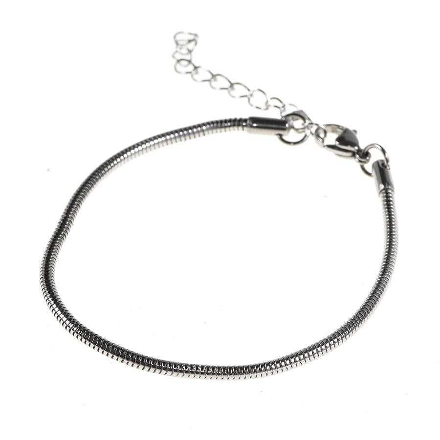 Silver rat tail bracelet