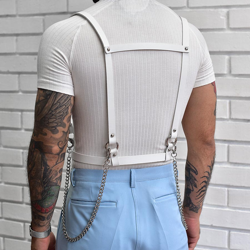 Harness white chest to waist