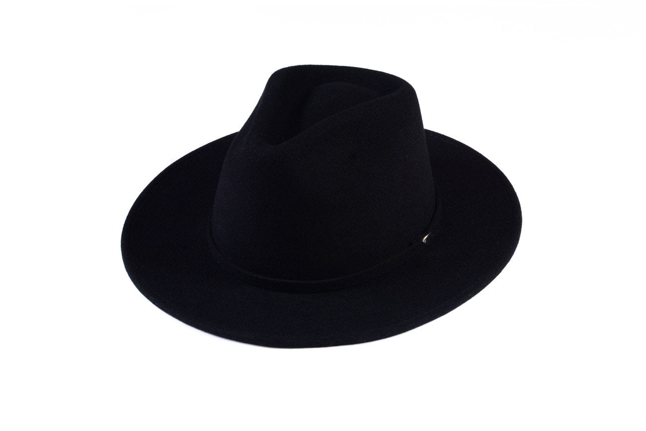 Black fedora western hat