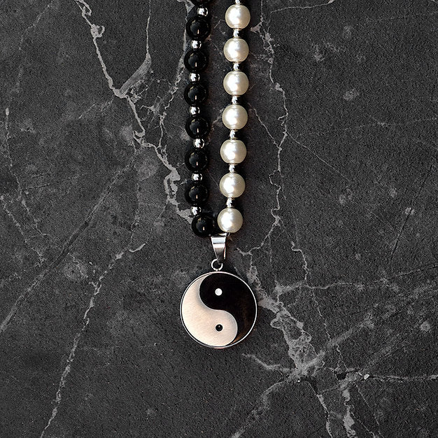 Ying yang pearl necklace 50cm
