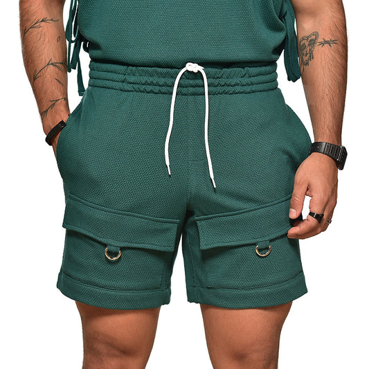 Emerald lace flannel shorts