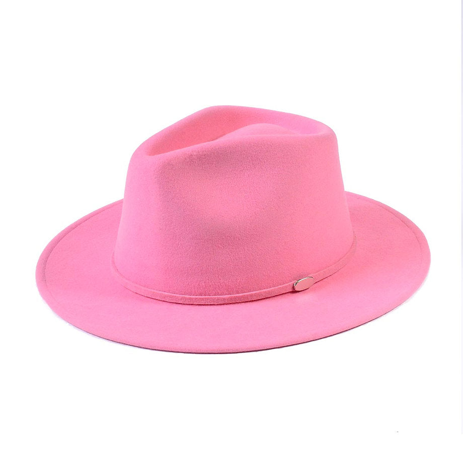 Pink fedora western hat