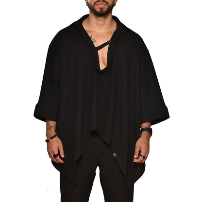 Oversized bat black shirt