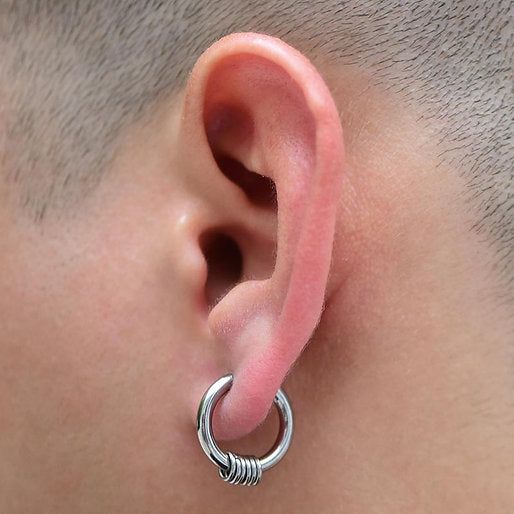 Round hoop earring