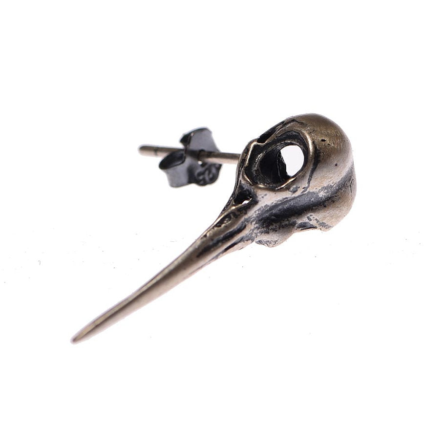 Bird skull earring in S925 silver